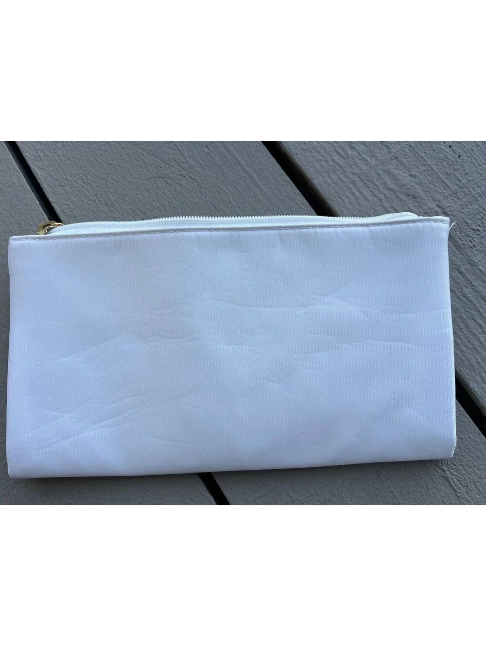 Salvatore Ferragamo Parfums white Two Side Zipper case pouch